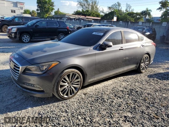 2015 Hyundai Genesis 5.0L with VIN KMHGN4JF5FU024690, listed as a Copart auction lot 74206054 with 96,068 mi miles and Clean Title. Bid and sale history available at carsss.com. Image 1.