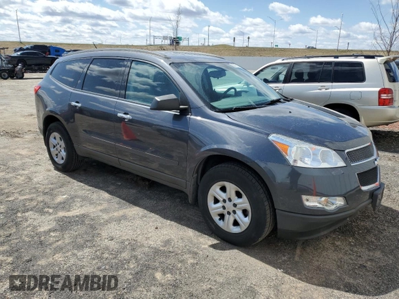 2012 Chevrolet Traverse LS with VIN 1GNKRFED9CJ421220, listed as a Copart auction lot 52912825 with 113,567 mi miles and Clean Title. Bid and sale history available at DreamBid. Image 4.