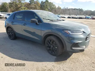2023 Honda HR-V Sport with VIN 3CZRZ1H55PM711424, listed as a Copart auction lot 85535004 with 45,913 mi miles and Salvage Title. Bid and sale history available at carsss.com. Image 4.