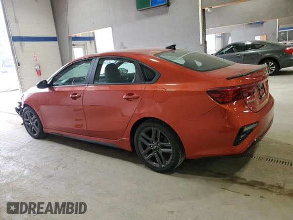 2021 Kia Forte GT-Line with VIN 3KPF34AD9ME281237, listed as a Copart auction lot 49292395 with 77,580 mi miles and Salvage Title. Bid and sale history available at carsss.com. Image 2.