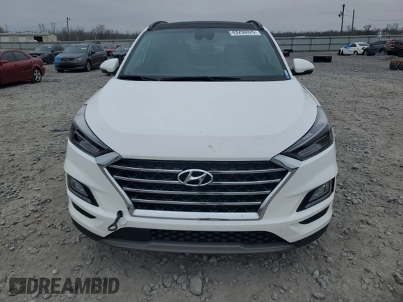 2021 Hyundai Tucson Ultimate with VIN KM8J33AL8MU371486, listed as a Copart auction lot 43250025 with 41,760 mi miles and Salvage title. Bid and sale history available at DreamBid. Image 5.