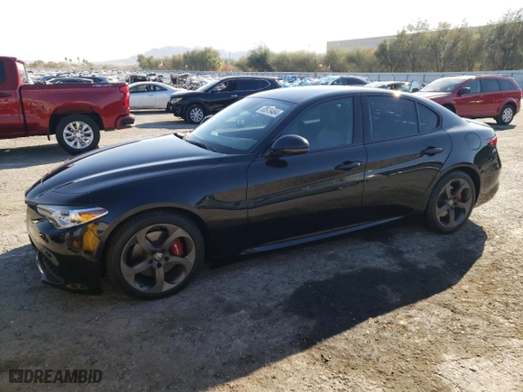 2019 Alfa Romeo Giulia with VIN ZARFAMAN1K7611986, listed as a Copart auction lot 80979464 with 52,810 mi miles and Salvage Title. Bid and sale history available at carsss.com. Image 1.