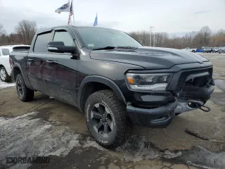2019 Ram 1500 Rebel with VIN 1C6SRFLTXKN900229, listed as a Copart auction lot 44727365 with 77,670 mi miles and Salvage Title. Bid and sale history available at carsss.com. Image 4.