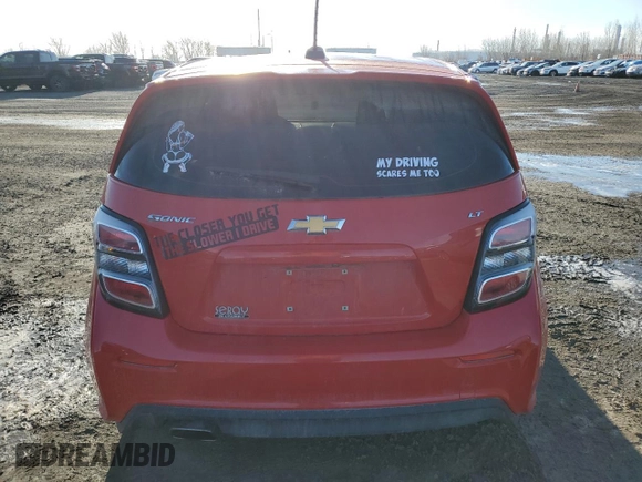 2017 Chevrolet Sonic LT with VIN 1G1JD6SH3H4170686, listed as a Copart auction lot 48811315 with 160,564 mi miles and Salvage Title. Bid and sale history available at carsss.com. Image 6.