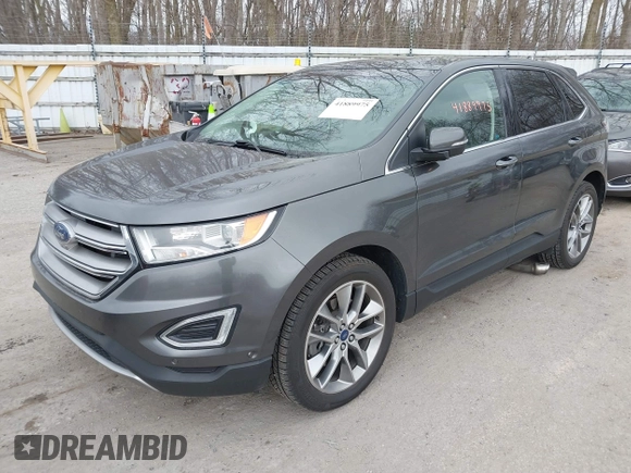 2015 Ford Edge Titanium with VIN 2FMPK4K81FBB77114, listed as a IAAI auction lot 41889975 with 106,282 mi miles. Bid and sale history available at carsss.com. Image 17.