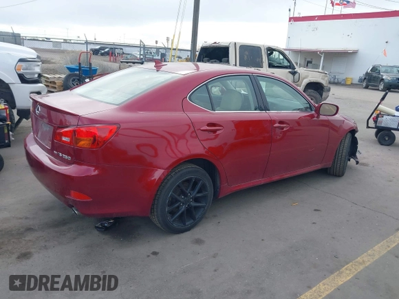 2007 Lexus IS 250 with VIN JTHCK262575010496, listed as a IAAI auction lot 41641740 with 141,664 mi miles. Bid and sale history available at carsss.com. Image 4.