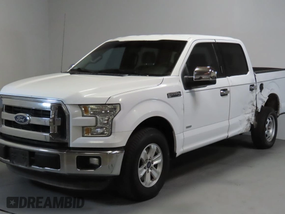 2015 Ford F-150 XL with VIN 1FTEW1CG0FKD61342, listed as a Copart auction lot 60142545 with 113,798 mi miles and Salvage title. Bid and sale history available at DreamBid. Image 2.