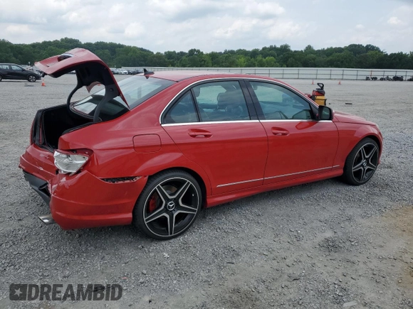 2008 Mercedes-Benz C 300 Sport with VIN WDDGF54X58F037691, listed as a Copart auction lot 58931555 with Not provided miles and Salvage title. Bid and sale history available at DreamBid. Image 3.