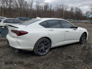 2022 Acura TLX Type S w/Performance Tire with VIN 19UUB7F9XNA001329, listed as a Copart auction lot 47179795 with 21,668 mi miles and Salvage Title. Bid and sale history available at carsss.com. Image 3.