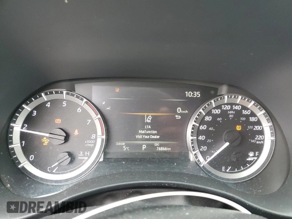 2024 Toyota Highlander LE with VIN 5TDKDRBHXRS549445, listed as a Copart auction lot 49870705 with 76,866 mi miles and Salvage title. Bid and sale history available at DreamBid. Image 9.