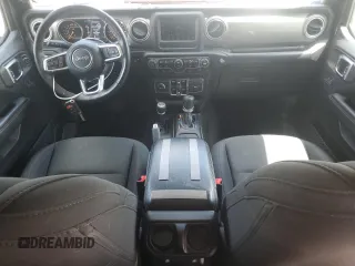 2019 Jeep Wrangler Unlimited Sahara with VIN 1C4HJXEN1KW504490, listed as a Copart auction lot 55633055 with 81,444 mi miles and Salvage Title. Bid and sale history available at DreamBid. Image 8.