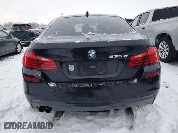 2014 BMW 5 Series 535d with VIN WBAXA5C52ED690024, listed as a Copart auction lot 41635045 with 95,582 mi miles and Salvage Title. Bid and sale history available at carsss.com. Image 6.
