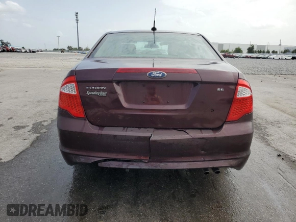 2012 Ford Fusion SE with VIN 3FAHP0HA3CR400074, listed as a Copart auction lot 59180065 with 168,416 mi miles and Salvage title. Bid and sale history available at DreamBid. Image 6.