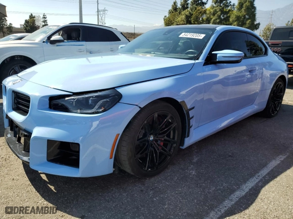 2023 BMW M2 with VIN 3MF13DM08P8D61938, listed as a Copart auction lot 54219205 with 17,311 mi miles and Salvage Title. Bid and sale history available at carsss.com. Image 1.