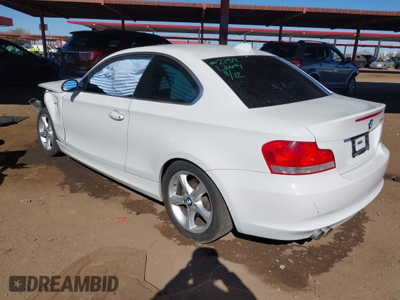 2009 BMW 1 Series 128i with VIN WBAUP73549VK74523, listed as a IAAI auction lot 41337097 with 108,608 mi miles and . Bid and sale history available at carsss.com. Image 3.