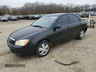 2006 Kia Spectra EX with VIN KNAFE121265345949, listed as a Copart auction lot 48085045 with 202,867 mi miles and Salvage Title. Bid and sale history available at carsss.com. Image 1.