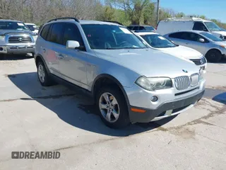 2007 BMW X3 3.0si with VIN WBXPC93467WF23755, listed as a IAAI auction lot 41862972 with 97,477 mi miles. Bid and sale history available at carsss.com. Image 1.