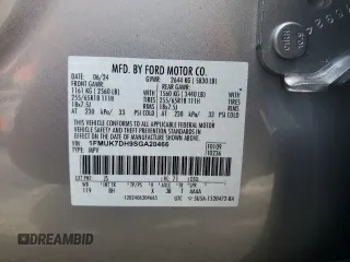 2025 Ford Explorer Active with VIN 1FMUK7DH9SGA20466, listed as a Copart auction lot 56994125 with 6,176 mi miles and Salvage title. Bid and sale history available at DreamBid. Image 13.