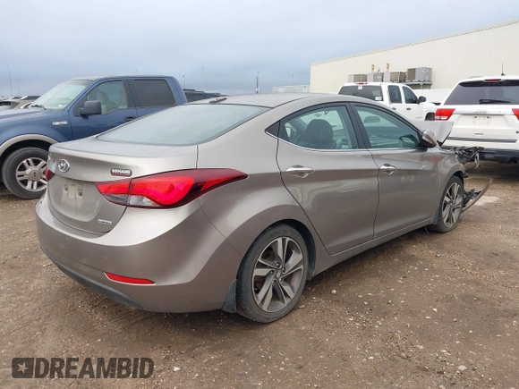 2015 Hyundai Elantra SE z VIN 5NPDH4AE3FH574776, wystawiony jako IAAI lot #42076620 z przebiegiem 175 486 mil mil oraz . Historia ofert i sprzedaży dostępna na DreamBid. Obrazek 4.