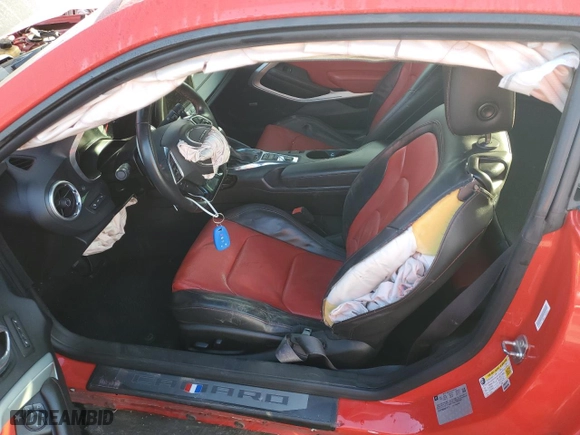 2016 Chevrolet Camaro 2LT with VIN 1G1FD1RSXG0127513, listed as a Copart auction lot 57967074 with 103,858 mi miles and Salvage Title. Bid and sale history available at carsss.com. Image 7.