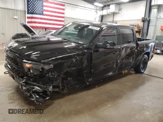 2024 Ram 1500 Lone Star with VIN 1C6SRFFT1RN148023, listed as a Copart auction lot 58066765 with 22,181 mi miles and Salvage title. Bid and sale history available at DreamBid. Image 1.
