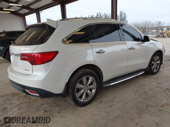 2014 Acura MDX Advance with VIN 5FRYD4H89EB032140, listed as a IAAI auction lot 41550091 with 62,377 mi miles and . Bid and sale history available at carsss.com. Image 4.