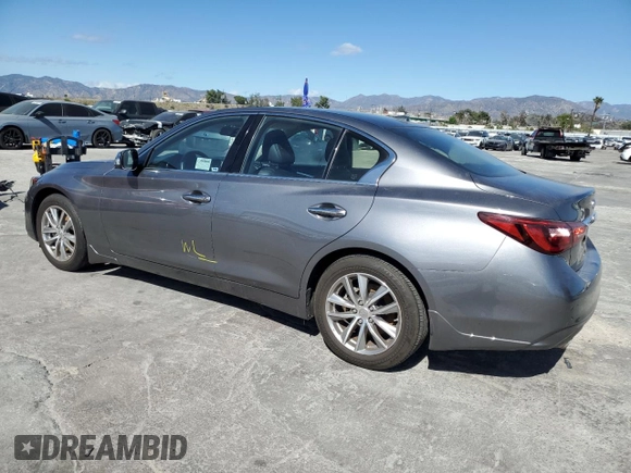 2021 Infiniti Q50 Pure with VIN JN1EV7AP7MM704225, listed as a Copart auction lot 47425665 with 25,441 mi miles and Salvage Title. Bid and sale history available at DreamBid. Image 2.