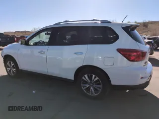 2018 Nissan Pathfinder S with VIN 5N1DR2MM0JC642391, listed as a Copart auction lot 53089395 with 91,571 mi miles and Salvage Title. Bid and sale history available at DreamBid. Image 2.