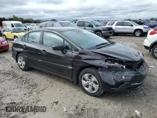 2014 Honda Civic Sedan LX with VIN 2HGFB2F50EH517029, listed as a Copart auction lot 52019975 with 107,649 mi miles and Salvage Title. Bid and sale history available at carsss.com. Image 4.