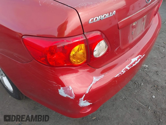 2009 Toyota Corolla with VIN JTDBL40E999058670, listed as a IAAI auction lot 42191508 with 129,398 mi miles and . Bid and sale history available at DreamBid. Image 6.