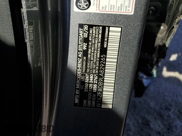 2020 Mercedes-Benz E-Class E 350 with VIN W1KZF8DB9LA829265, listed as a Copart auction lot 42618075 with 52,114 mi miles and Salvage Title. Bid and sale history available at carsss.com. Image 15.