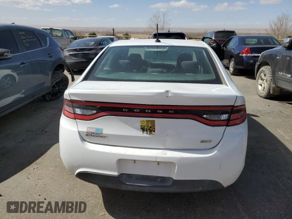 2015 Dodge Dart SXT with VIN 1C3CDFBB8FD266102, listed as a Copart auction lot 46630255 with 268,141 mi miles and Salvage Title. Bid and sale history available at carsss.com. Image 6.