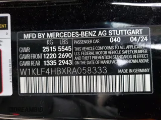 2024 Mercedes-Benz E-Class E 350 with VIN W1KLF4HBXRA058333, listed as a Copart auction lot 46512315 with 5,503 mi miles and Salvage Title. Bid and sale history available at carsss.com. Image 12.