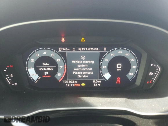 2022 Audi Q3 S line Premium Plus with VIN WA1EECF39N1046884, listed as a Copart auction lot 50009435 with 107,303 mi miles and Salvage Title. Bid and sale history available at carsss.com. Image 9.