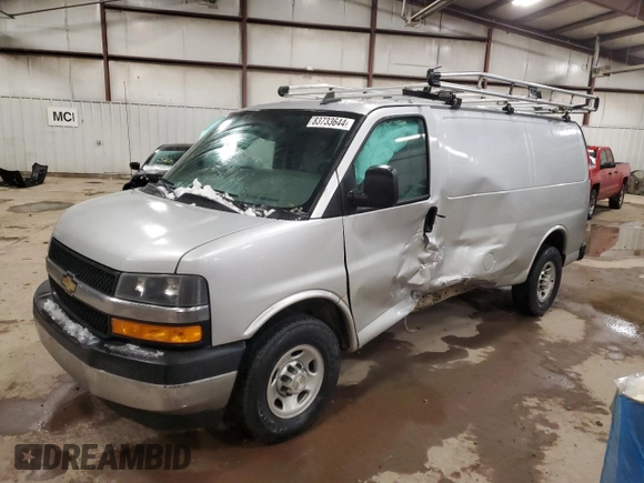 2019 Chevrolet Express Cargo Van with VIN 1GCWGAFG1K1330033, listed as a Copart auction lot 83733644 with 133,362 mi miles and Non Repairable. Bid and sale history available at carsss.com. Image 1.