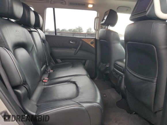 2012 Infiniti QX56 8-passenger with VIN JN8AZ2ND4C9715207, listed as a Copart auction lot 43283955 with 191,935 mi miles and Salvage title. Bid and sale history available at DreamBid. Image 11.