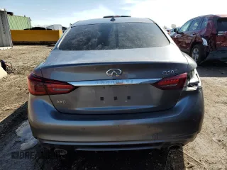 2018 Infiniti Q50 Red Sport 400 with VIN JN1FV7AR1JM700091, listed as a Copart auction lot 49920735 with 59,254 mi miles and Salvage Title. Bid and sale history available at DreamBid. Image 6.