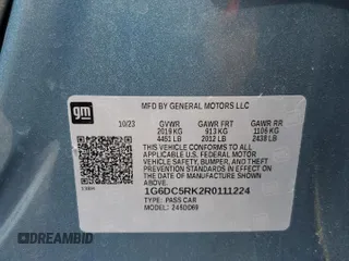 2024 Cadillac CT4 Sport z VIN 1G6DC5RK2R0111224, wystawiony jako Copart lot #54250715 z przebiegiem 6183 mil mil oraz Szkody całkowita. Historia ofert i sprzedaży dostępna na DreamBid. Obrazek 12.