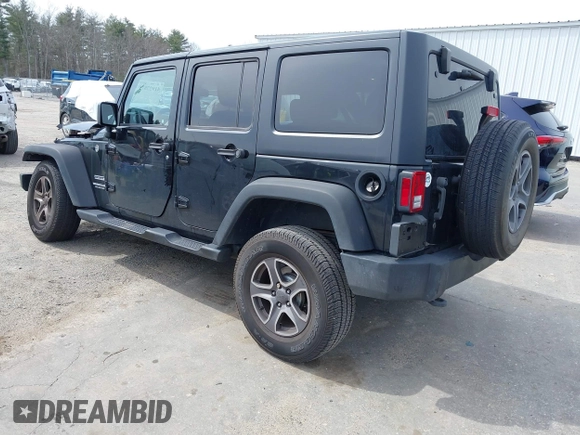 2016 Jeep Wrangler Unlimited Sport with VIN 1C4HJWDG3GL342108, listed as a IAAI auction lot 41927879 with 88,801 mi miles and . Bid and sale history available at DreamBid. Image 3.