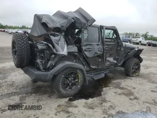 2021 Jeep Wrangler Unlimited Willys Sport with VIN 1C4HJXDN1MW679133, listed as a Copart auction lot 58345635 with 62,375 mi miles and Salvage title. Bid and sale history available at DreamBid. Image 3.