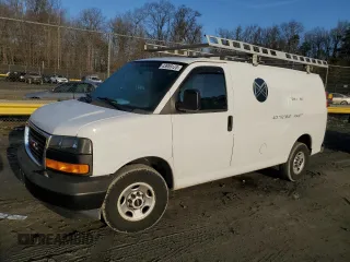 2017 GMC Savana Cargo Van with VIN 1GTW7AFF2H1911430, listed as a Copart auction lot 43959125 with 82,379 mi miles and Salvage Title. Bid and sale history available at carsss.com. Image 1.