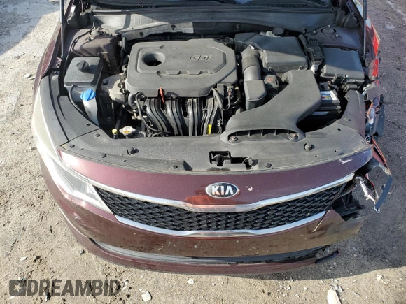 2016 Kia Optima LX z VIN 5XXGT4L39GG038855, wystawiony jako Copart lot #59394245 z przebiegiem 169 825 mil mil oraz Nie do naprawy • Non repairable. Historia ofert i sprzedaży dostępna na DreamBid. Obrazek 11.
