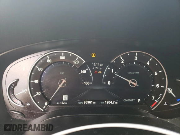 2018 BMW 5 Series 530i xDrive with VIN WBAJA7C59JG907384, listed as a Copart auction lot 43800145 with 95,961 mi miles and Salvage Title. Bid and sale history available at carsss.com. Image 9.