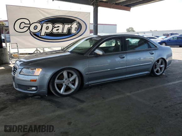 2008 Audi A8 L 4.2L with VIN WAUMV94E98N004265, listed as a Copart auction lot 55255005 with 116,333 mi miles and Clean Title. Bid and sale history available at carsss.com. Image 1.