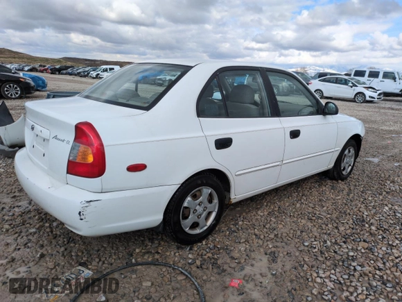 2002 Hyundai Accent GL with VIN KMHCG45C82U358523, listed as a Copart auction lot 48247575 with 164,869 mi miles and Salvage Title. Bid and sale history available at carsss.com. Image 3.