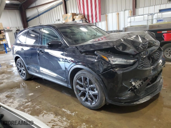 2023 Acura MDX w/A-Spec Package with VIN 5J8YE1H08PL010106, listed as a Copart auction lot 47540725 with 43,391 mi miles and Salvage Title. Bid and sale history available at carsss.com. Image 4.