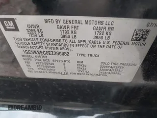 2014 Chevrolet Silverado 1500 LTZ with VIN 1GCVKSEC0EZ390082, listed as a IAAI auction lot 42030144 with 161,353 mi miles and . Bid and sale history available at DreamBid. Image 9.