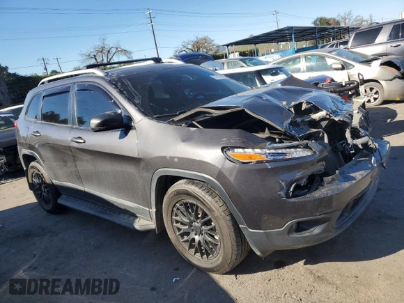 2017 Jeep Cherokee Latitude with VIN 1C4PJLCS1HW623405, listed as a Copart auction lot 87811065 with 75,689 mi miles and Salvage Title. Bid and sale history available at carsss.com. Image 4.