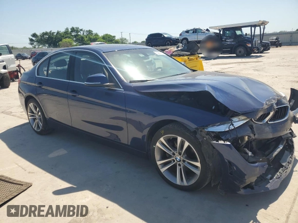 2017 BMW 3 Series 330i with VIN WBA8B9G55HNU50550, listed as a Copart auction lot 52237175 with Not Provided miles and Salvage Title. Bid and sale history available at DreamBid. Image 4.