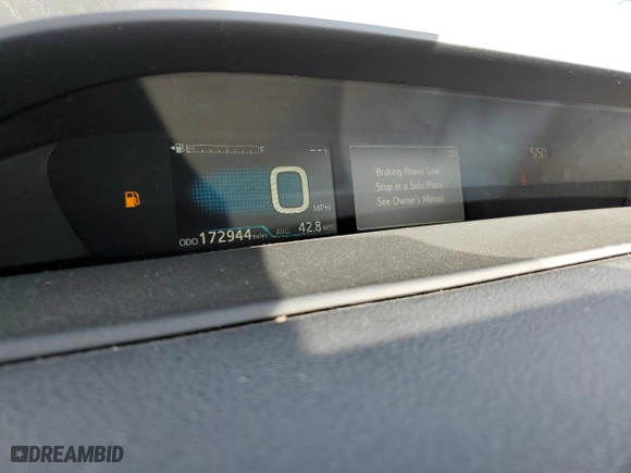 2019 Toyota Prius LE with VIN JTDL9RFU0K3001541, listed as a Copart auction lot 48569305 with 172,944 mi miles and Salvage Title. Bid and sale history available at carsss.com. Image 9.
